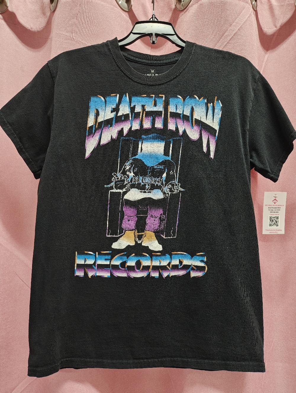 Death Row Black D.R Records Black T-shirt Sz M